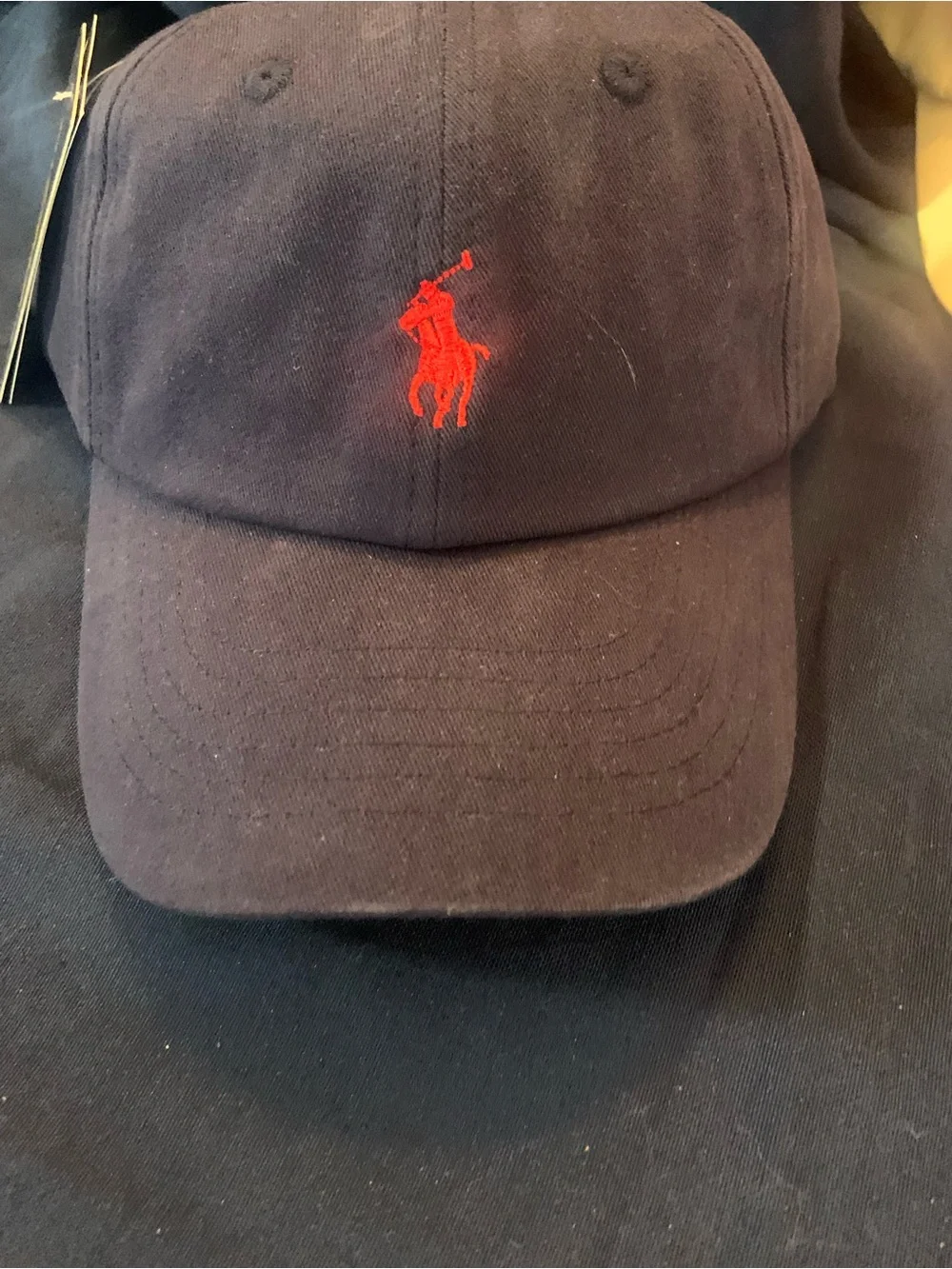 Ralph Lauren Navy Cap with Red Polo Pony